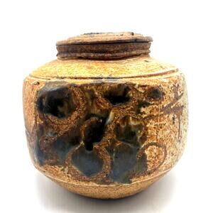 Cynthia Bringle SIGNED 1966 Covered Jar Eads TN Studio Art Pottery Lidded Rare‎